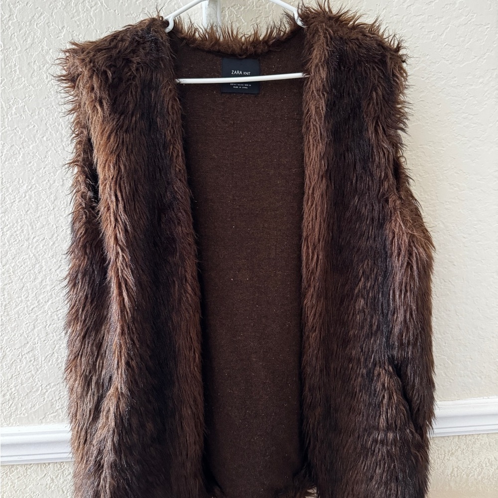 Zara Women's Chocolate Teddy Jacket